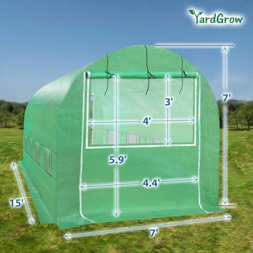 yardgrow greenhouse replacement cover larger walk in outdoor, side view