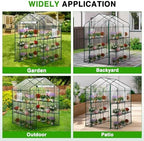 yesker greenhouse 57.5"x57"x77" walk in green house, view 9