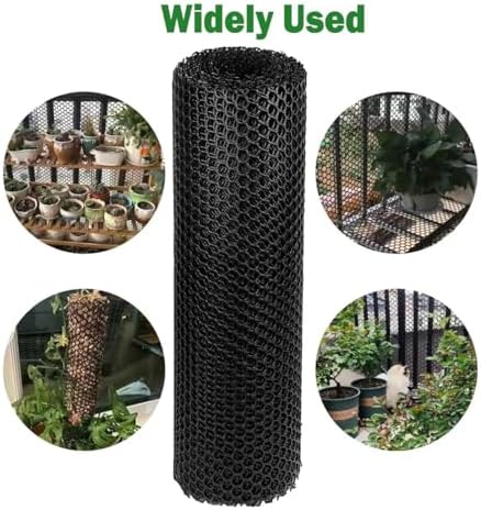 upgraded plastic chicken wire fence mesh(24inx20ft) - black/green/white, package contents