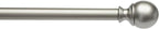 Amazon Basics Easy Installation Adjustable Curtain Rod for Windows with Round Finials, 1-Inch Rod, 72" to 144", Nickel, 2-Pack