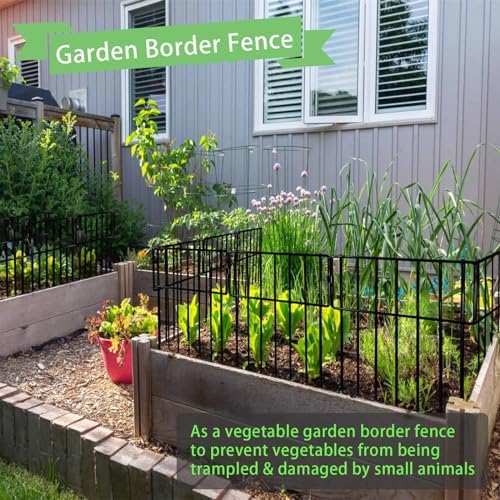 thrivinest animal barrier fence, 26 pack no dig, side view