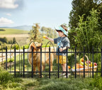 thealyn garden fence 24" h x 24" w shown in use
