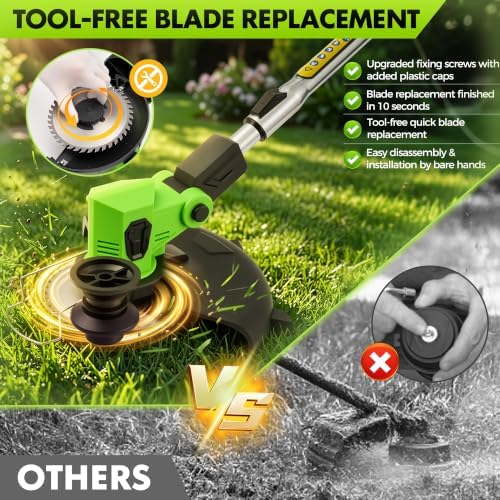 cordless weed wacker, 20000rpm battery powered weed eater, package contents