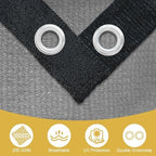 shade&beyond 90% sun shade cloth with grommets, 8' showing dimensions