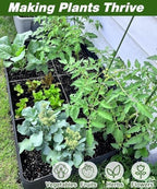 4.3x3x1ft raised garden bed kit for outdoors, rustproof, package contents