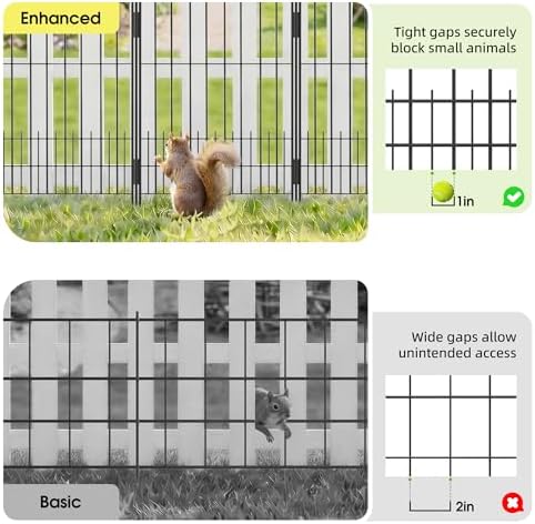 bepatio 5 panels arc metal tall garden fence, package contents