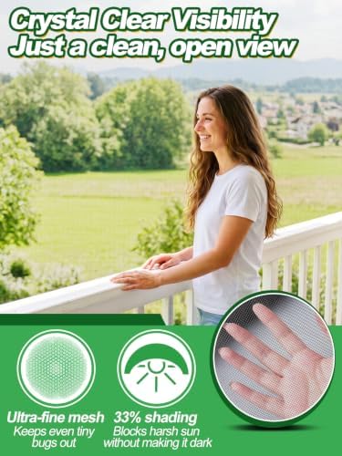 10x50ft strong pp nanocomposite mosquito net garden netting showing dimensions