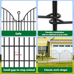 10 panels no dig decorative outdoor garden fence, side view