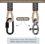 SELEWARE 3ft Tree Swing Rope, Adjustable Hammock Straps Hanging Kit | Quick Easy Installation, Fits Tree Branches, Beige 2 Pack, Ideal for Indoor Outdoor Use, Camping, Hammock Chairs and Swings