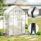 superlele walk-in greenhouse with white pe mesh cover on a desk or shelf
