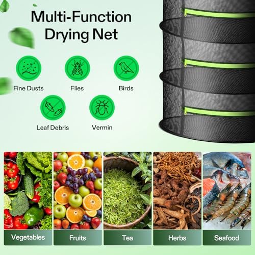 vivosun 8-layer mesh drying rack hanging design with on a desk or shelf