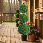4ft artificial topiary trees set of 2, faux, package contents