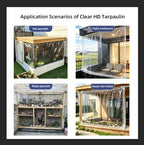 clear tarp 14mil heavy duty clear vinyl plastic on a desk or shelf