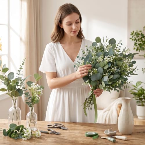 artificial eucalyptus stems, 14 style fake greenery for, main product view