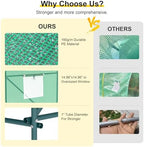 greenhouses for outdoors heavy duty 10x7x7 ft portable, front angle view