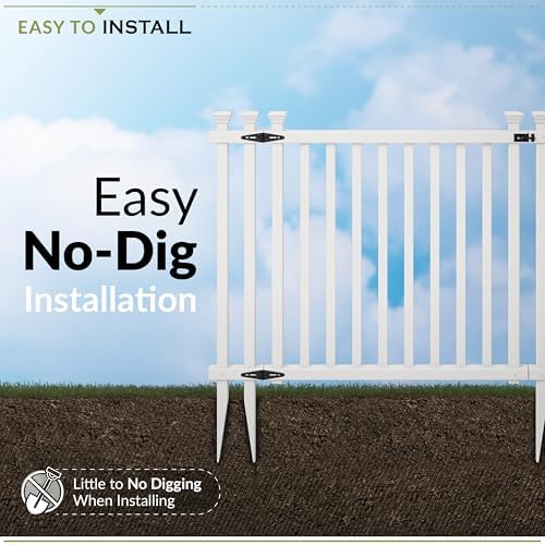zippity baskenridge picket gate, white vinyl diy no shown in use