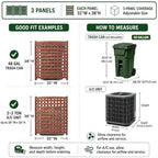 32" w x 38" h air conditioner fence, front angle view