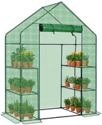 outvita walk-in greenhouse, 3 tiers 4 shelves, durable, view 9