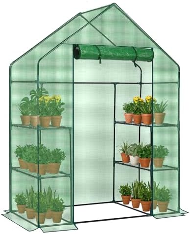 outvita walk-in greenhouse, 3 tiers 4 shelves, durable, view 9