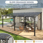 10' x 20' lean to gazebo pergola, metal, package contents