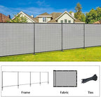 sunnyroyal 6' x 24' privacy fence screen panel, front angle view