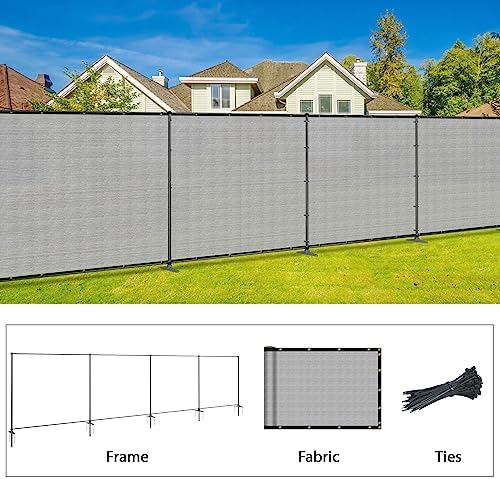 sunnyroyal 6' x 24' privacy fence screen panel, front angle view