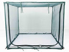 square 4'x4' netting cover 3.3ft tall crop cage, front angle view