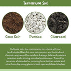 soil sunrise terrarium potting soil mix (8 quarts) showing dimensions