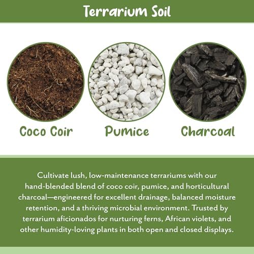 soil sunrise terrarium potting soil mix (8 quarts) showing dimensions