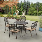 vingli 5-piece outdoor patio dining set, cast aluminum, package contents