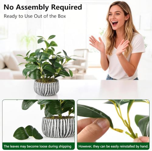 florisso fake plants artificial plants indoor, faux potted shown in use