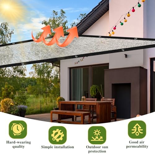 shade cloth-80% aluminum sunblock neting,durable mesh tarp with, close-up detail