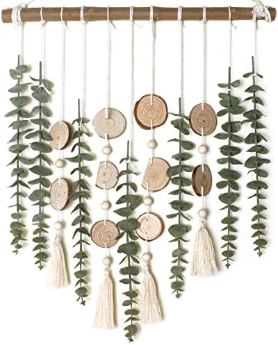 artificial eucalyptus wall decor fake greenery leaves stems, main product view