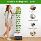 hydroponic tower, 14-layer hydroponics growing system kit with, close-up detail