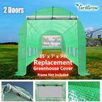 yardgrow greenhouse replacement cover larger walk in outdoor, close-up detail