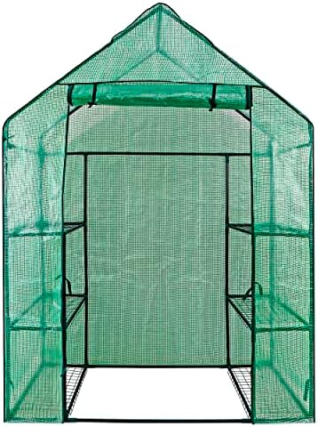 homgarden mini walk-in greenhouse 3 tiers 6 shelves, close-up detail