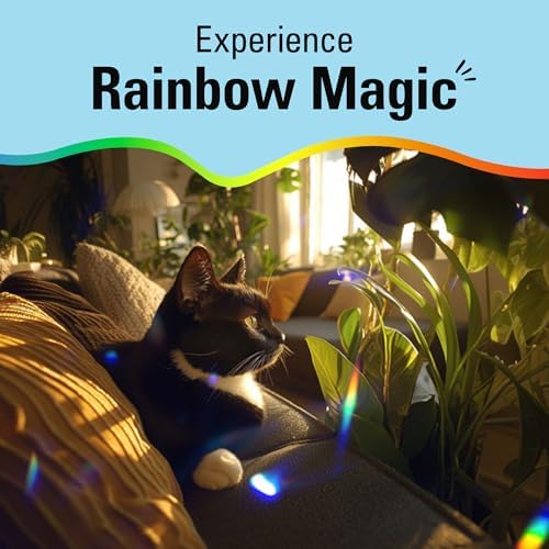 kikkerland solar powered rainbow maker – prism suncatcher showing dimensions
