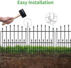 decorative garden fence - 32in(h) x 24.16ft(l) heavy showing dimensions