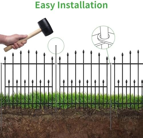 decorative garden fence - 32in(h) x 24.16ft(l) heavy showing dimensions