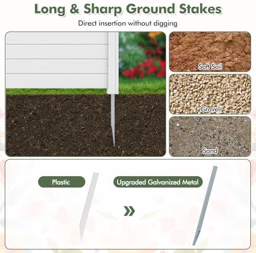 giantex no-dig air conditioner fence, 2 panels, 48''w, package contents