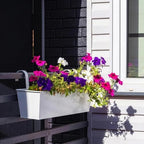 metal railing planters, 16 inch large rectangular hanging, package contents