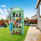 eagle peak mini greenhouse for indoor outdoor, 27x19x64 showing dimensions