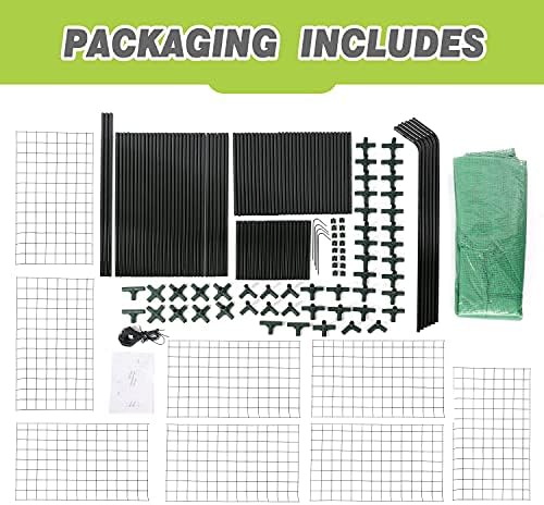 walk-in greenhouse - 3 tiers 8 shelves plant, package contents