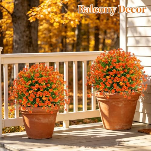 yangrass 2 pack fall artificial flower topiary balls, view 9
