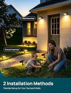linkind solar lights outdoor waterproof led spotlights warm, package contents