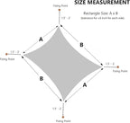 ASTEROUTDOOR Sun Shade Sail Rectangle 16' x 20' UV Block Canopy for Patio Backyard Lawn Garden Outdoor Activities, Gray