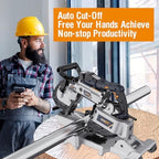 maxxt 2-in-1 band saw with table saw base showing dimensions