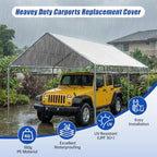 10x20ft heavy duty carport canopy replacement cover shown in use