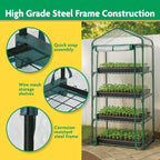 miracle-gro 4-tier greenhouse, removable shelves, clear, 23"x17"x57", side view