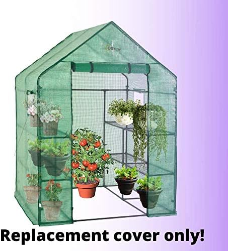 walk-in greenhouse cover, replacement parts for outdoor gardening, front angle view